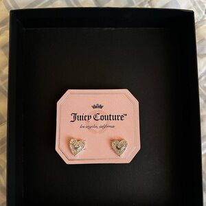 Juicy Couture Silver Heart Earrings
